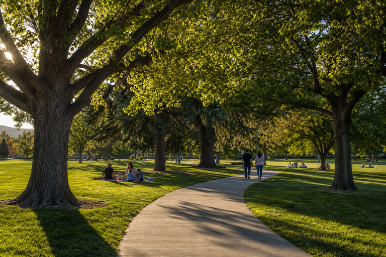 City Park in Midsized Intermountain West City