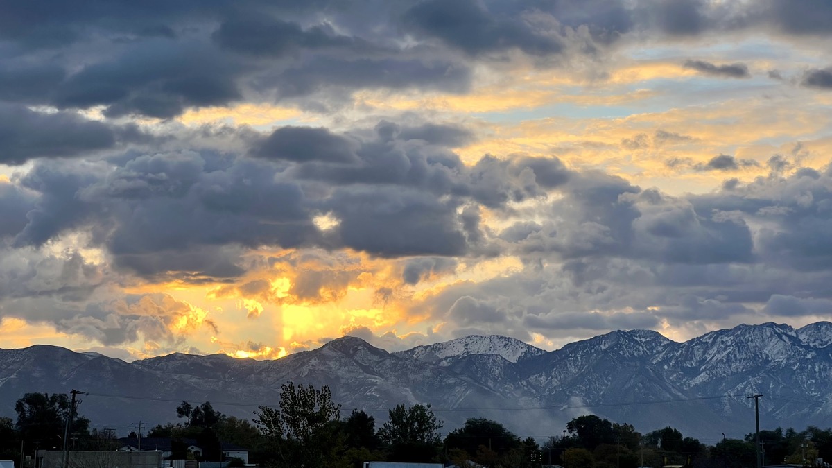 Colorado sky with Rocky Mountains 
