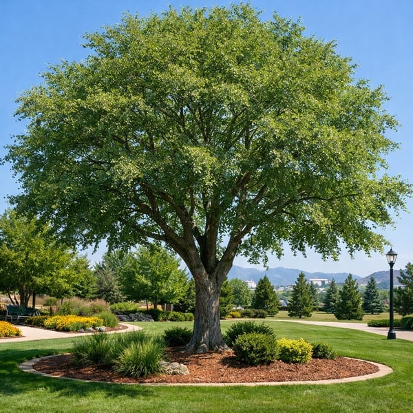 Hackberry growing in urban setting