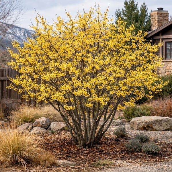 Mature Witch Hazel in bloom
