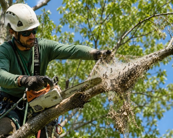 arborist removing branch