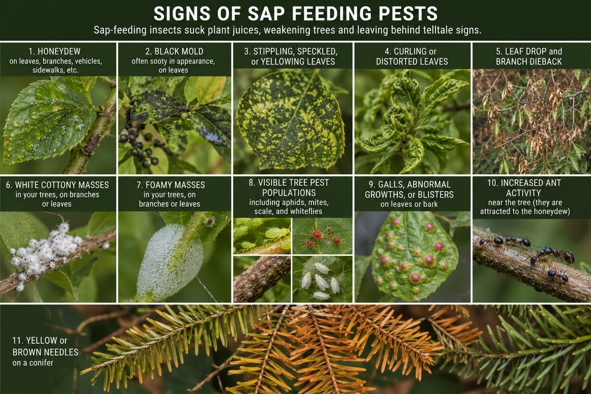 signs of sapfeeders