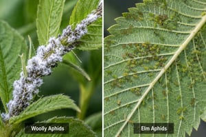 woolly and elm aphids